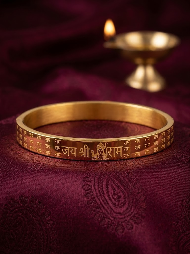Jai Shri Ram Gold-Plated Kada