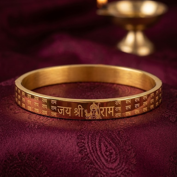 Jai Shri Ram Gold-Plated Kada