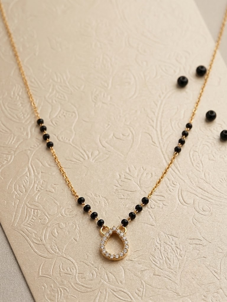 Sparkling Teardrop Mangalsutra