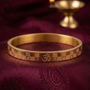 Om (ॐ) Engraved Gold-Tone Traditional Kada