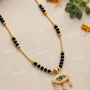 Evil Eye Mangalsutra with Green Stone & CZ Diamond Pendant