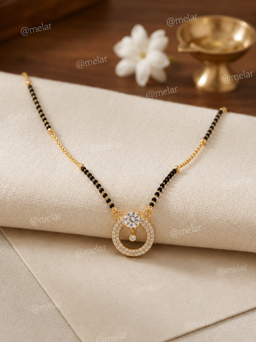 Sparkling Halo CZ Mangalsutra