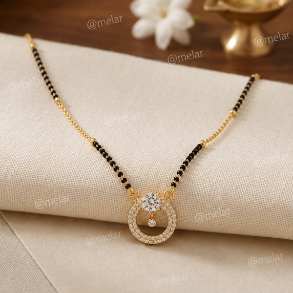 Sparkling Halo CZ Mangalsutra