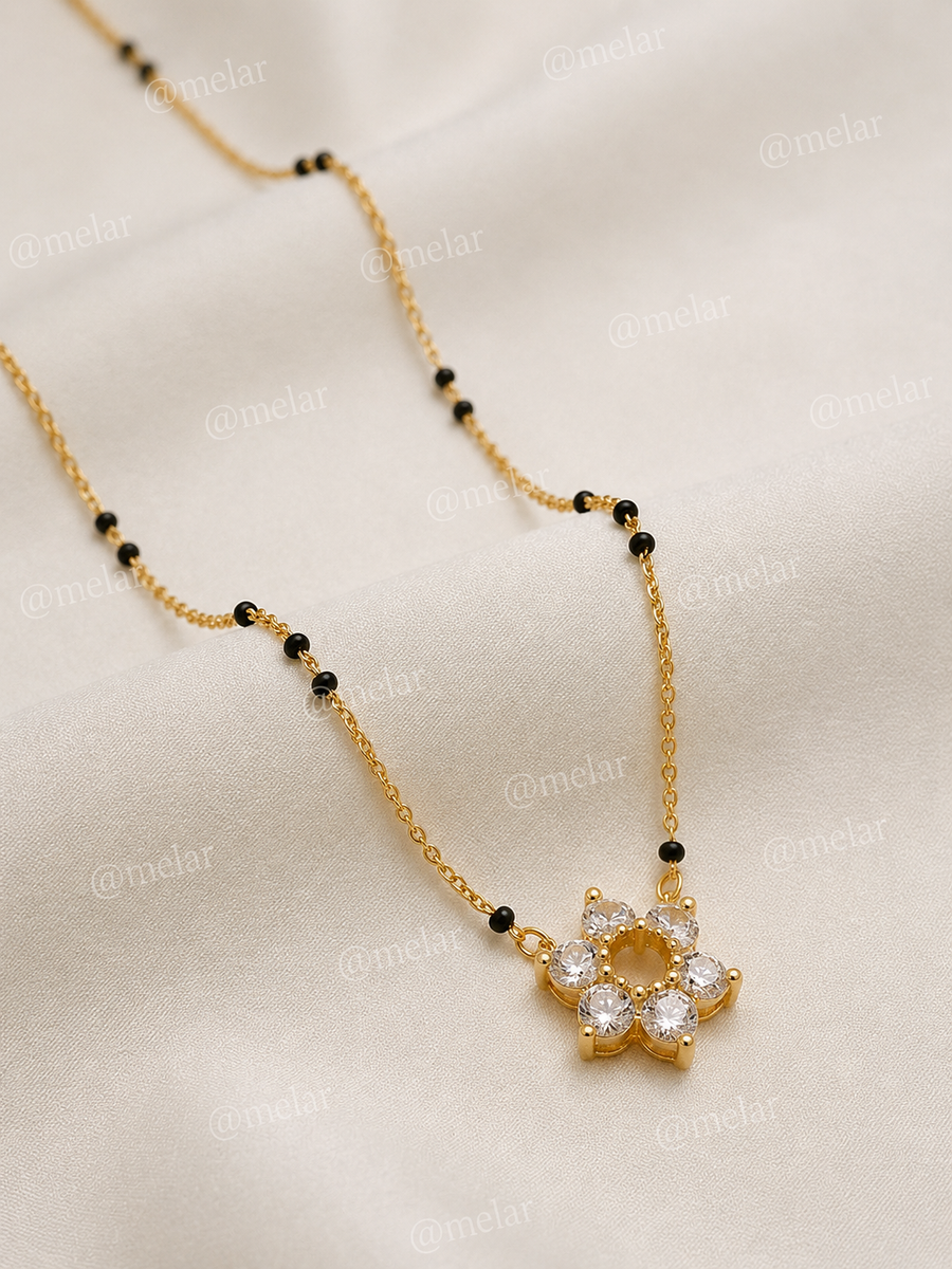 Sunflower Crystal Mangalsutra