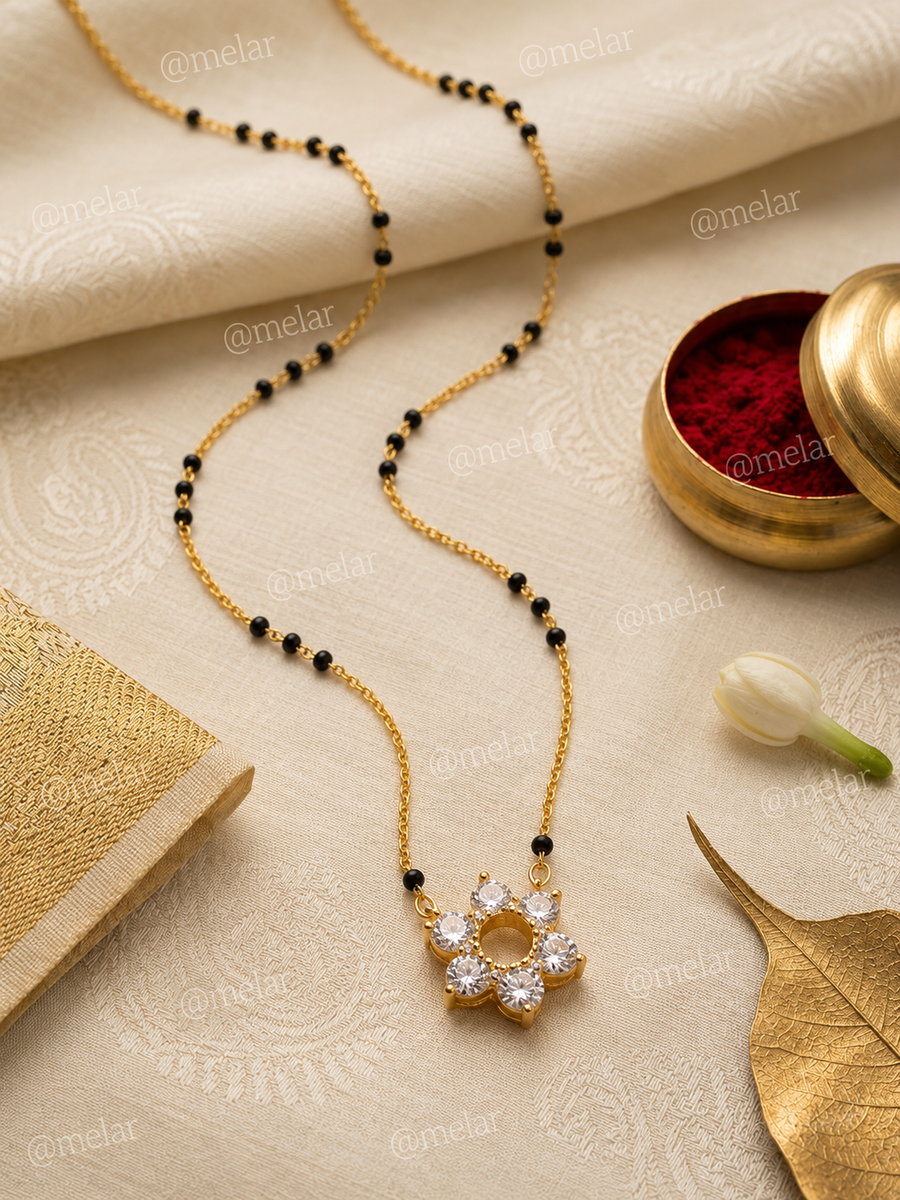 Sunflower Crystal Mangalsutra