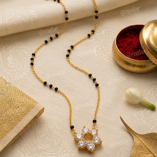 Sunflower Crystal Mangalsutra