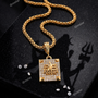 Mahakal Gold Plated Pendant Chain with CZ Stones