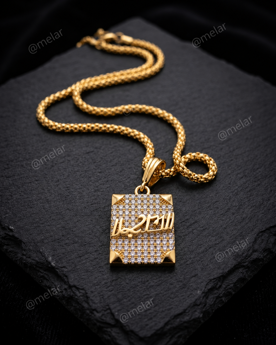 Ram Gold Plated Pendant Chain with CZ Stones