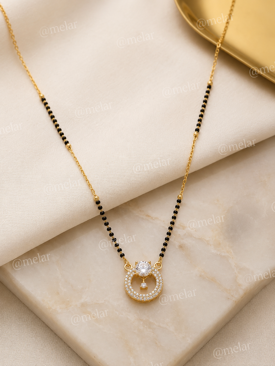 Sparkling Halo CZ Mangalsutra