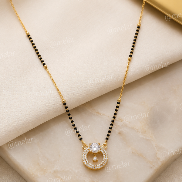 Sparkling Halo CZ Mangalsutra
