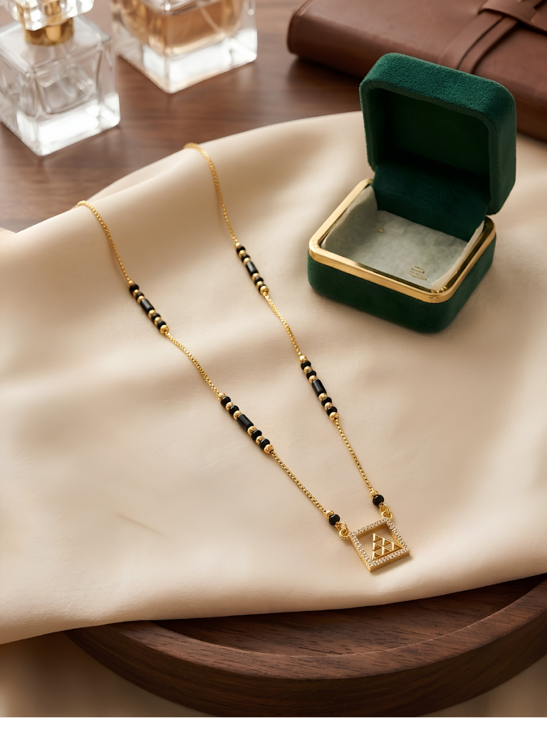 Trinity CZ Geometric Mangalsutra