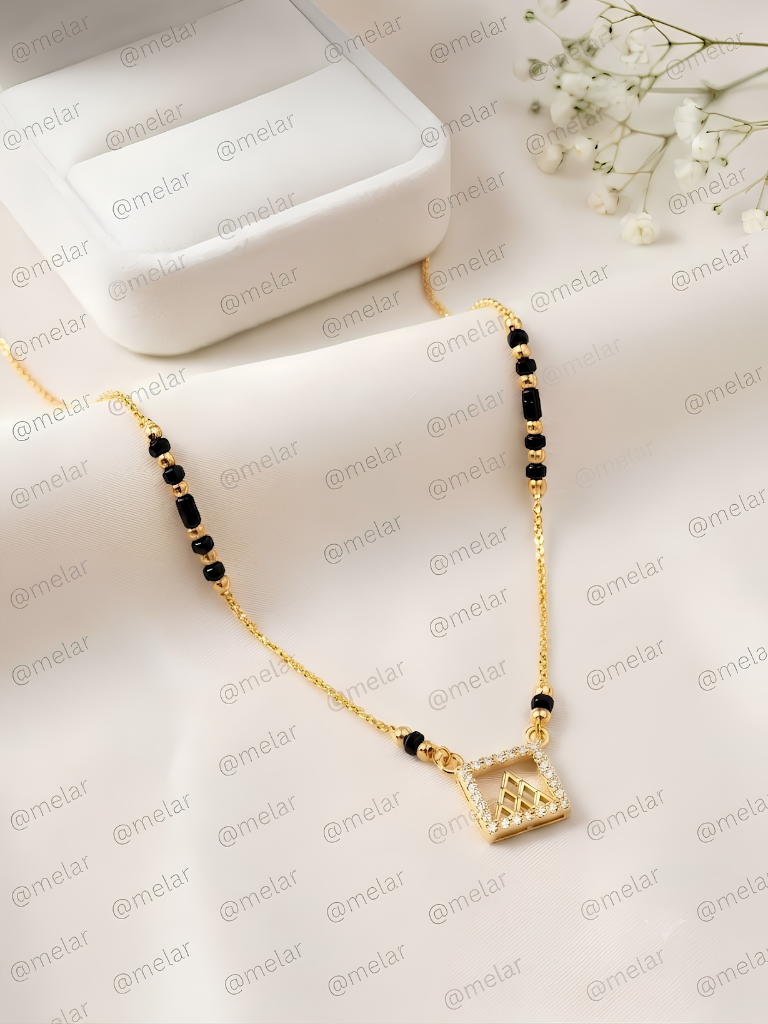 Trinity CZ Geometric Mangalsutra