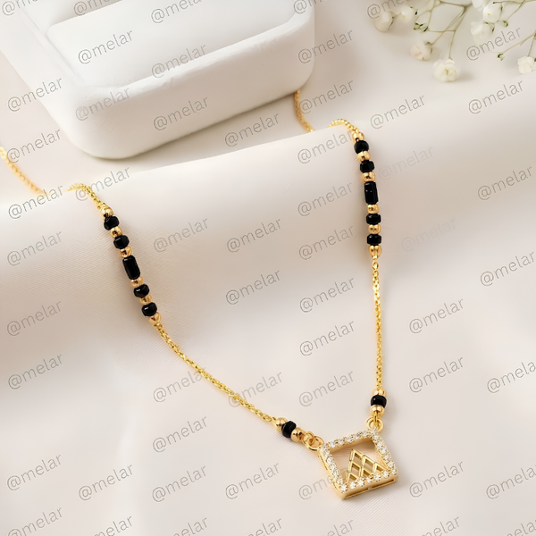 Trinity CZ Geometric Mangalsutra